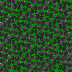 Seamless pattern jaboticaba fruit, exotic brazilian berries. Perfect for food packaging, healthy eating designs, recipe books, botanical projects, and tropical fruit collections