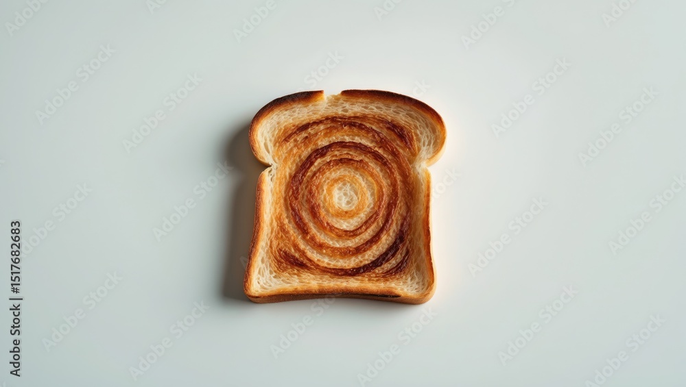 Poster close-up of sliced toast bread on a white background