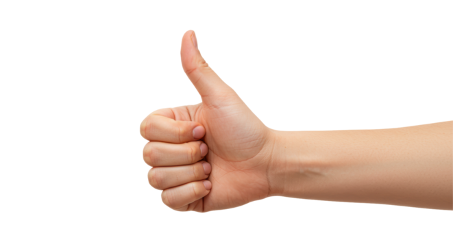 Isolated Hand Giving Thumbs Up