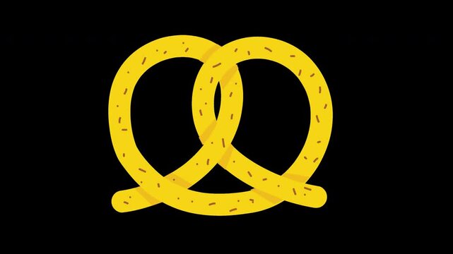 Aesthetically Pleasing Pretzel Icon Illustration on a Transparent Background