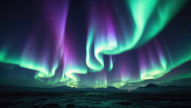 Northern Lights illuminate the night sky over Sweden's polar region
