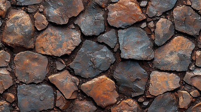 Detailed Close-Up of Textured Rock Surface with Earthy Tones - Powered by Adobe