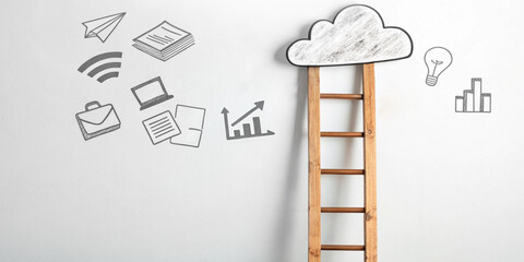 Ladder of leadership and the concept of business success through the use of technology and information in online communication and business growth