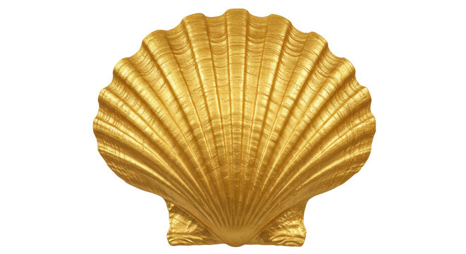 Isolated Golden Seashell