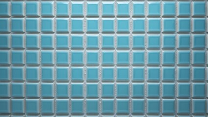 Ceramic wall with blue chequered and mosaic floor tiles, seamless geometric pattern for bathroom and swimming pool design