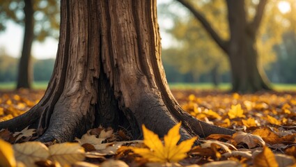 Massive tree stump highlights deforestation and environmental disaster affecting the ozone layer