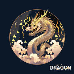 vector illustration of a dragon