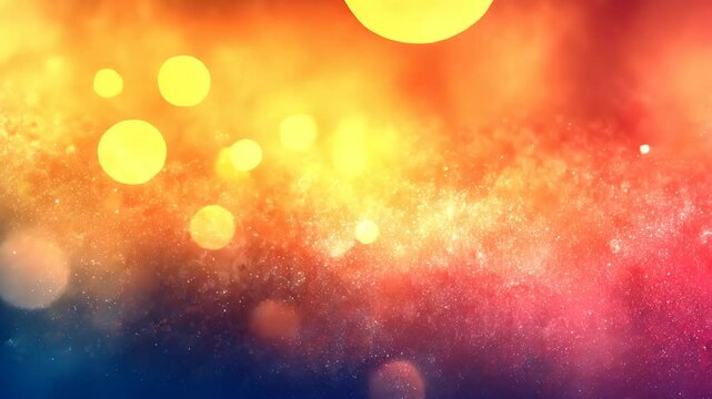 Abstract bokeh blend with warm hues and diffuse light spots
