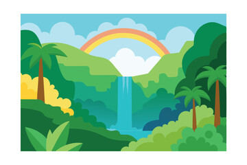 Obraz premium landscape with mountains and trees