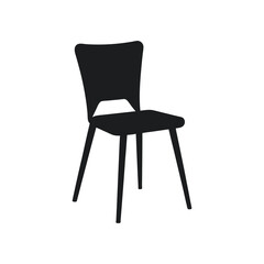 black leather chair isolated