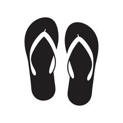 ein paar flip flops icon schwarz vector free vector art
