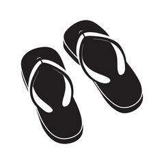 ein paar flip flops icon schwarz vector free vector art