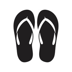 ein paar flip flops icon schwarz vector free vector art
