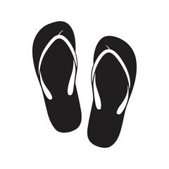 ein paar flip flops icon schwarz vector free vector art