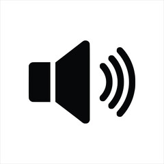 Volume Up Icon - Monochrome Audio UI Vector Symbol