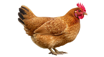 Isolated Brown Chicken
