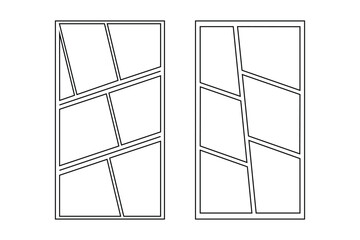 Blank manga comic layout templates collage grid storyboard frames for graphic art, photo album, and abstract story design.