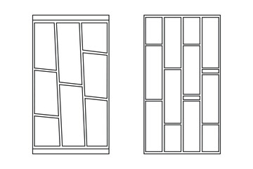 Cartoon comic book page templates manga storyboard panels, blank grids for collage, magazine, poster layouts in vector graphic design.