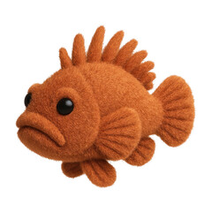 PNG Fuzzy orange fish toy