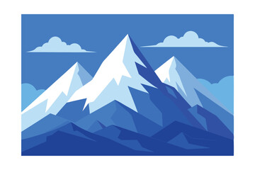 vector illustration of a mountain landscape