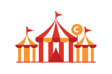 vector illustration of a circus tent