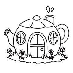 Black & White Designs, Victor Illustration, Line Art, Miniature Garden Bold & Easy Coloring Book, Miniature Garden Bold & Easy Coloring Book, Coloring Book, Coloring Pages, Printable Coloring Pages