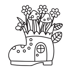 Black & White Designs, Victor Illustration, Line Art, Miniature Garden Bold & Easy Coloring Book, Miniature Garden Bold & Easy Coloring Book, Coloring Book, Coloring Pages, Printable Coloring Pages