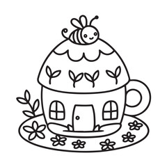 Black & White Designs, Victor Illustration, Line Art, Miniature Garden Bold & Easy Coloring Book, Miniature Garden Bold & Easy Coloring Book, Coloring Book, Coloring Pages, Printable Coloring Pages