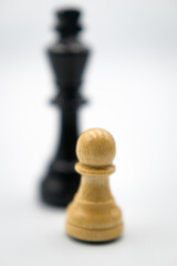 Fighting against a stronger opponent.
