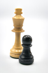 Fighting against a stronger opponent.
