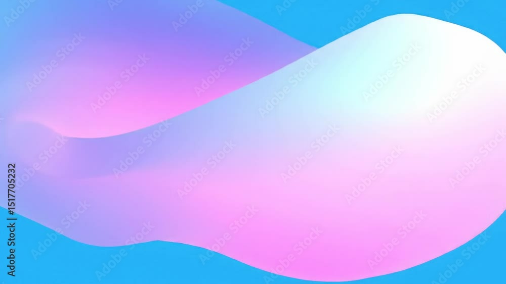 Poster abstract liquid blob shape with colorful gradient transition on a blue background. modern digital ar