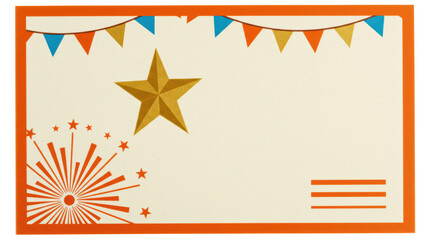 Isolated Celebration Card