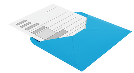 Isolated Blue Envelope