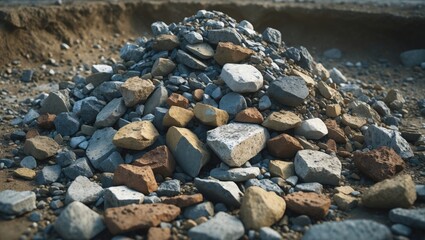 Obraz premium Abstract textured background featuring natural stone and brick patterns with a retro architectural style