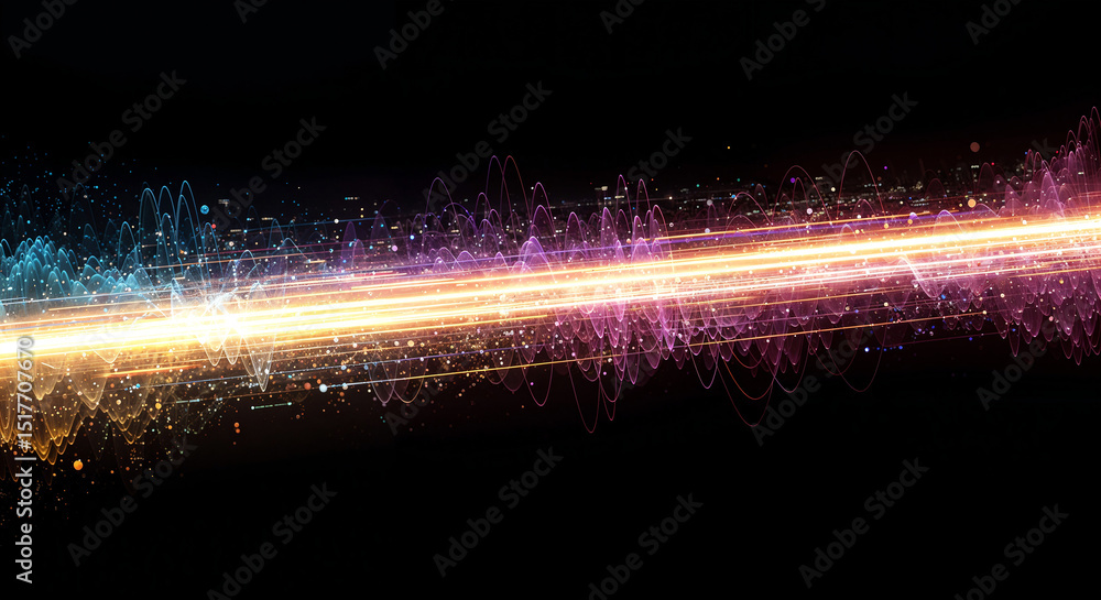 Poster abstract digital background with lines and neural connections . generative ai