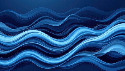 Fototapeta premium Abstract Blue Wave Background Design Elegant Flowing Lines Swirling Curves for Website Banner