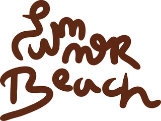 Bold and playful handwritten 'Summer Beach' lettering
