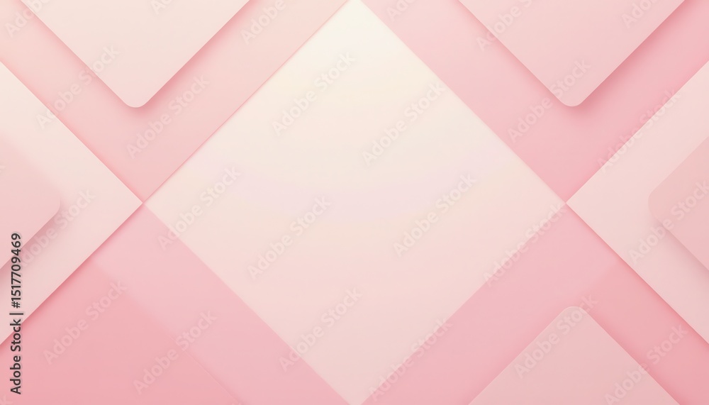 Poster abstract pink geometric background design modern pastel color scheme with overlapping shapes