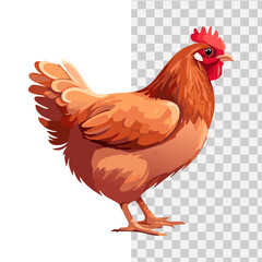 Fototapeta premium simple flat vector a chicken