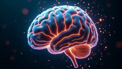 Fototapeta premium 3d rendered illustration of ai human brain concept