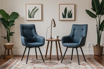 Streamlined Podcast Setup Featuring Twin Chairs for Effortless Interviewing
