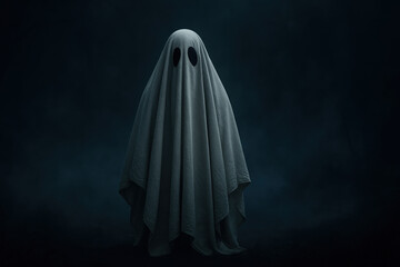 A ghostly ghost standing in the dark.