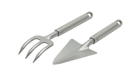 Isolated Garden Tools: Fork and Trowel