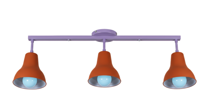 Isolated triple ceiling light