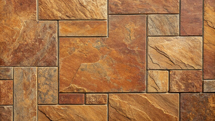 Natural Stone Wall Texture - Rustic Golden Maple Pavers