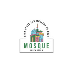Mosque logo design template