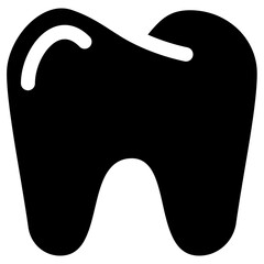 Black and white drawing of a tooth. The tooth is shown in its entirety, with the top