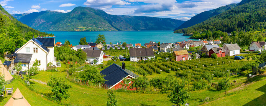 Panorama von Solvorn am Sognefjord