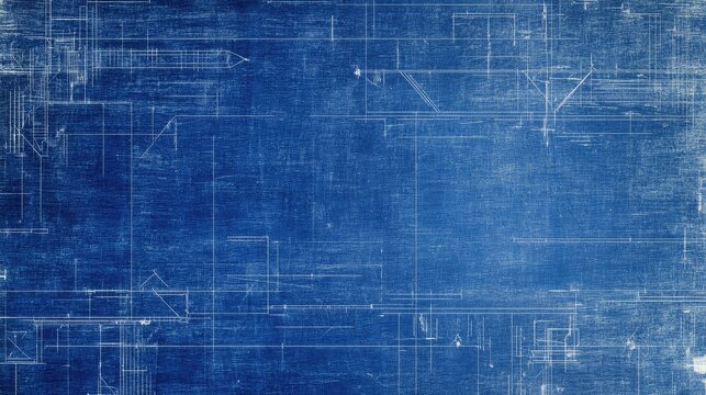 Factory blueprint design overlaying a solid dark gray industrial background