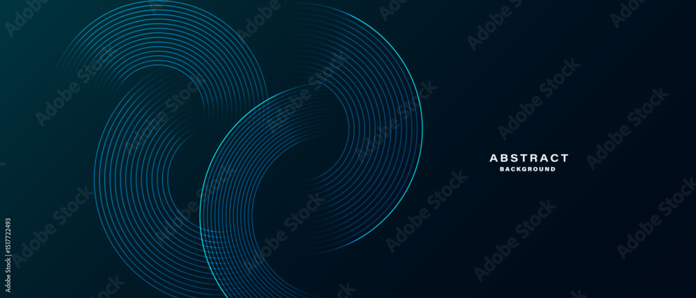 Fototapete Minimal abstract background with concentric circular lines